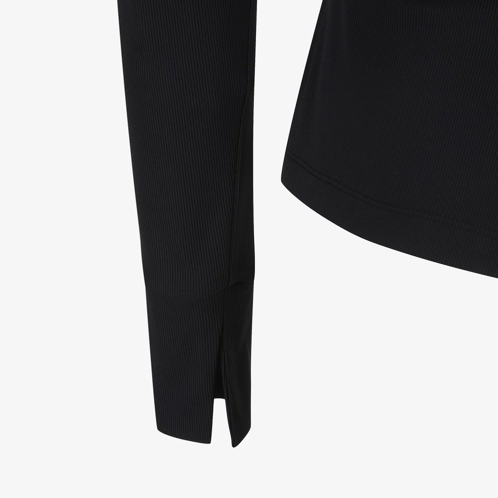 Cool-Touch Layered Collar T-Shirt_BK
