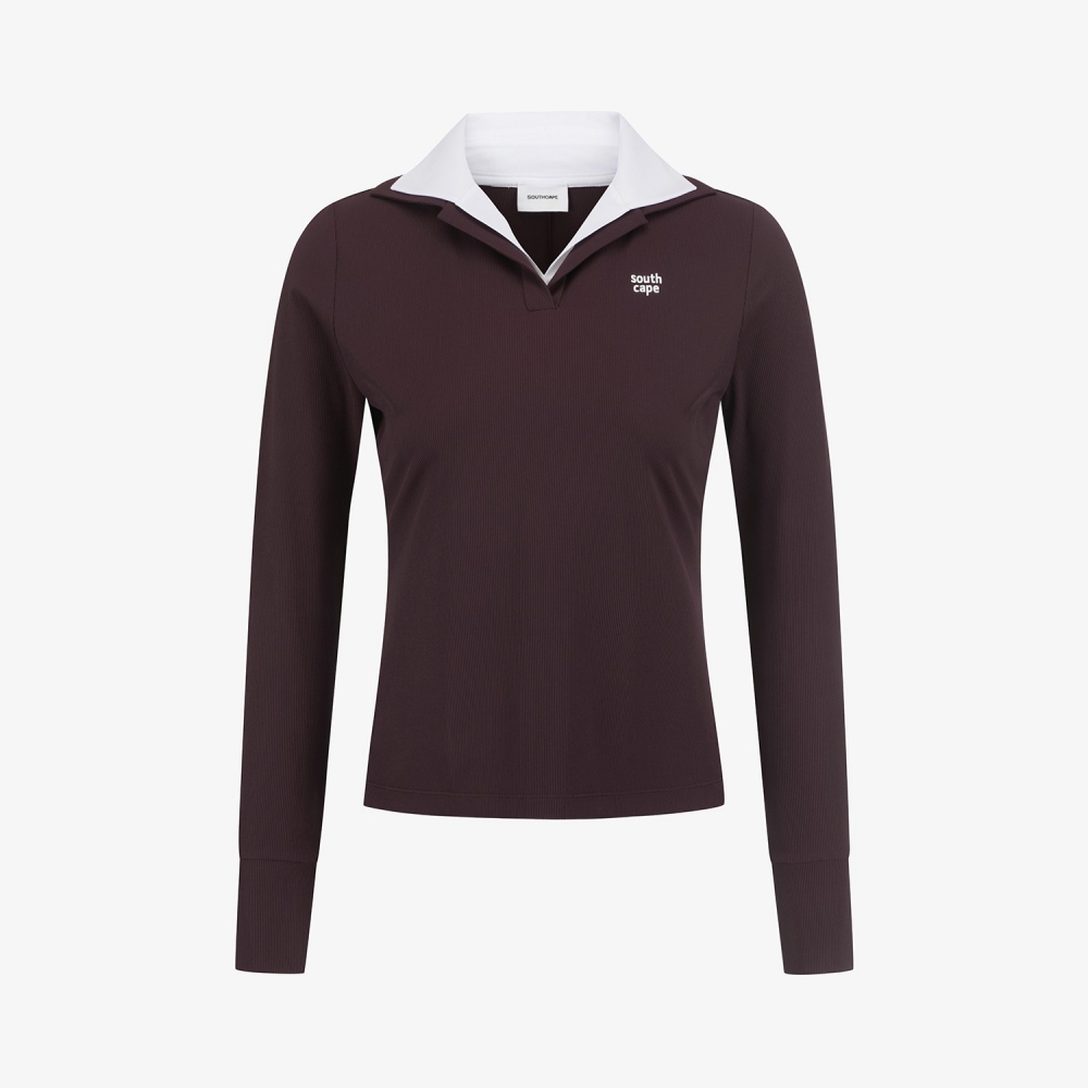 Cool-Touch Layered Collar T-Shirt_BR