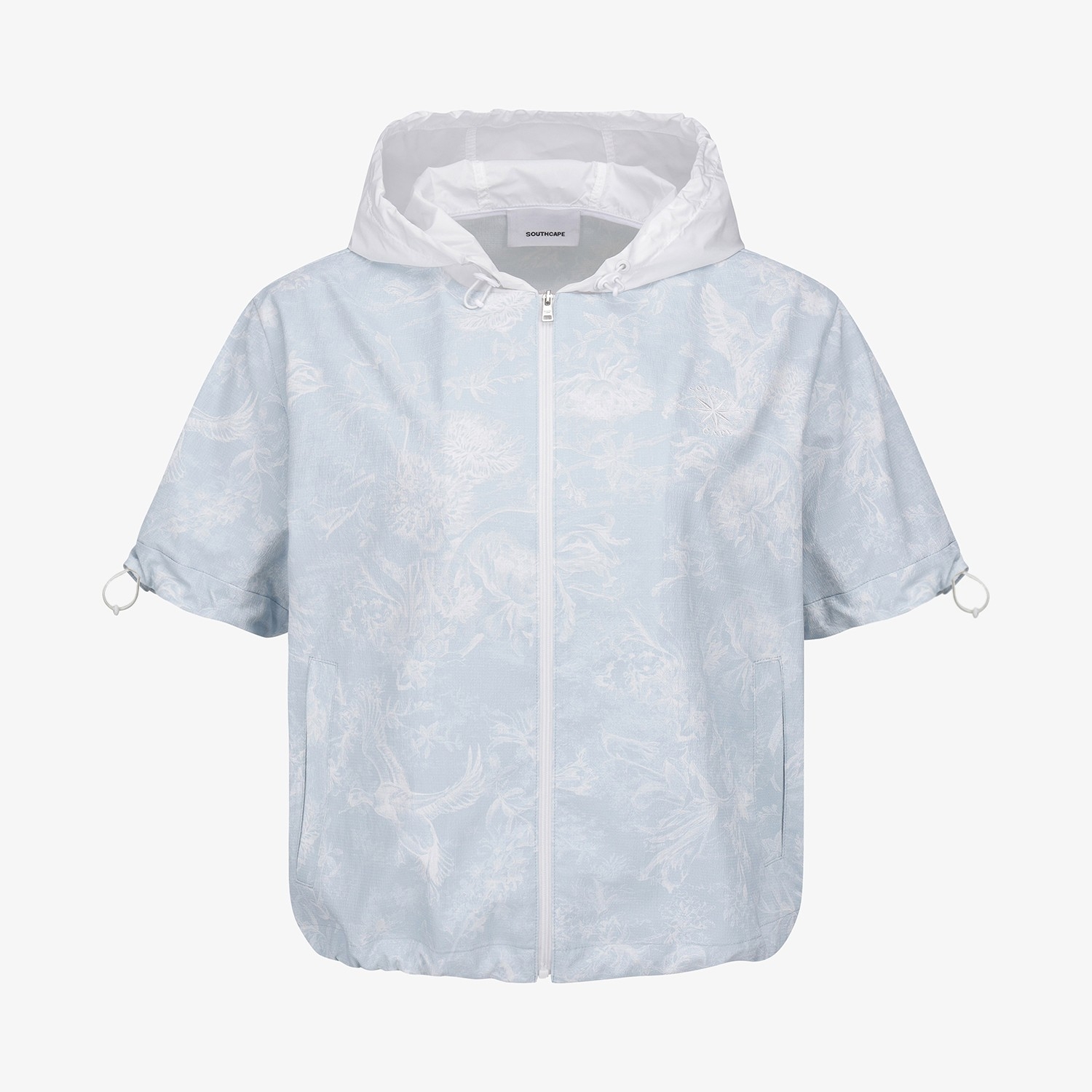 Blossom Pattern Hooded Zip-Up Jumper_LB