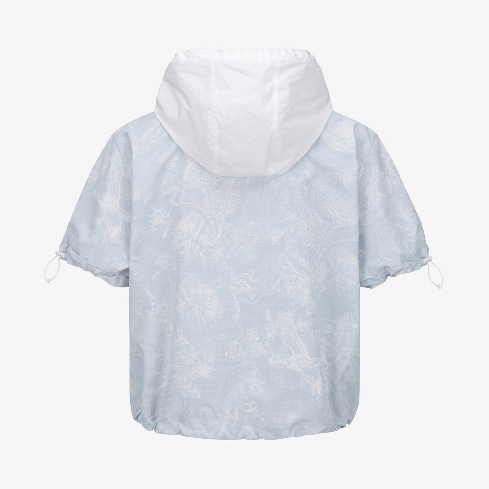 Blossom Pattern Hooded Zip-Up Jumper_LB