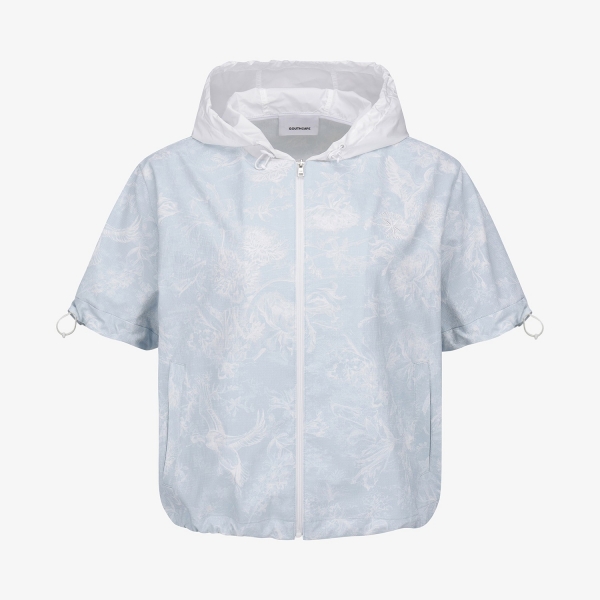 Blossom Pattern Hooded Zip-Up Jumper_LB