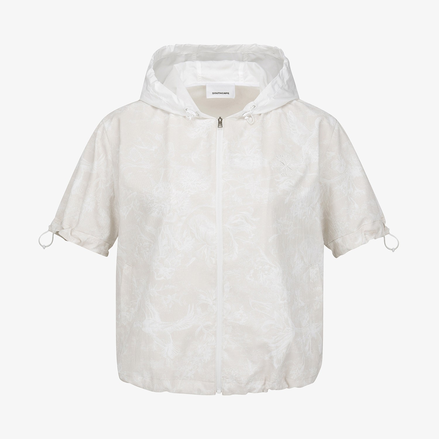 Blossom Pattern Hooded Zip-Up Jumper_LE