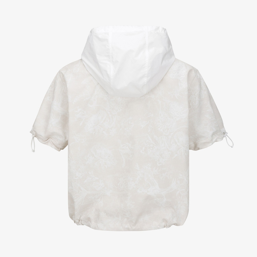 Blossom Pattern Hooded Zip-Up Jumper_LE