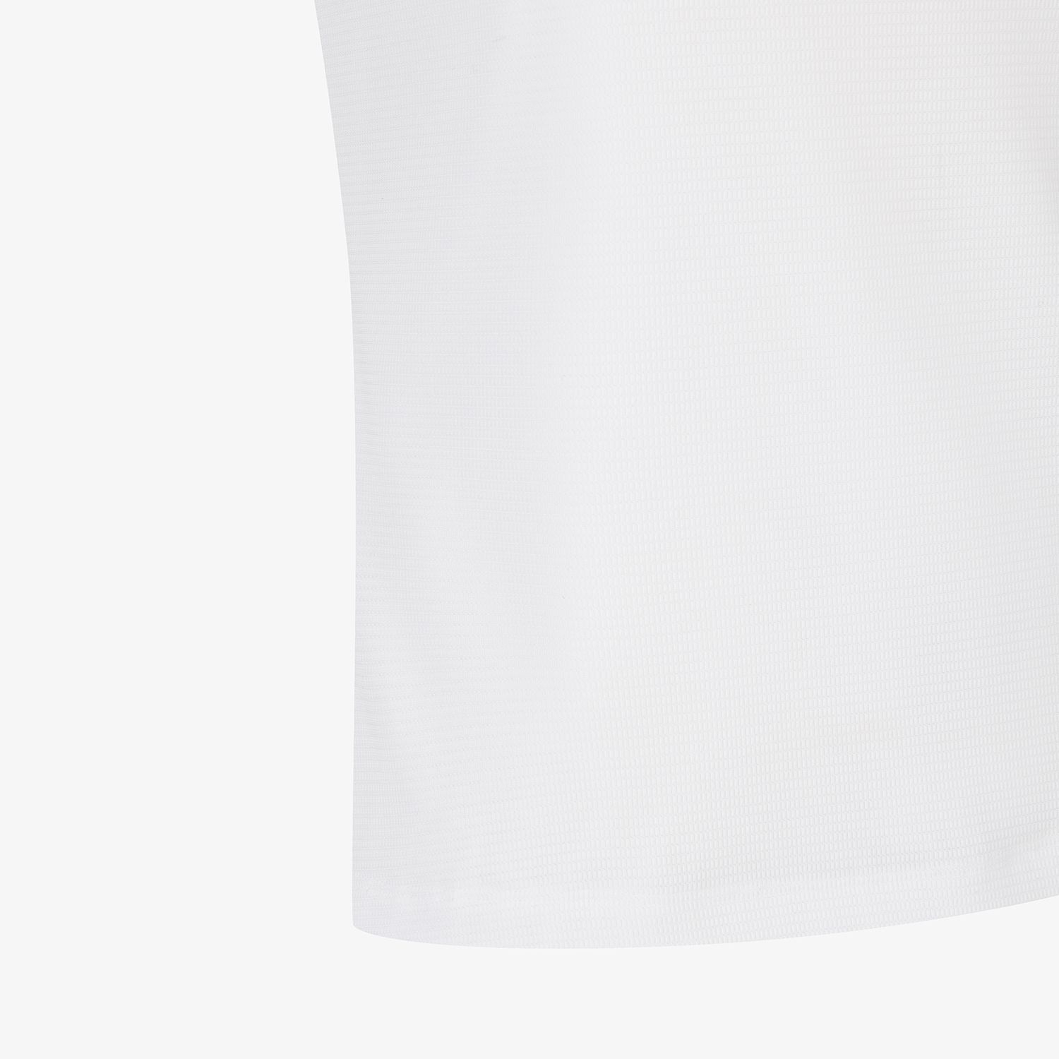 Mesh Texture Contrast Round T-Shirt_WT