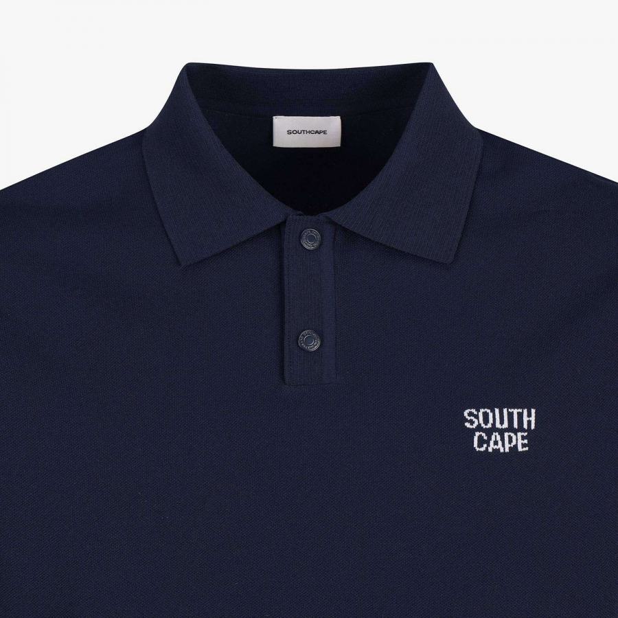 Southcross Sleeve-Pattern Knit Polo_NA