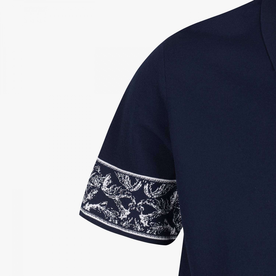 Southcross Sleeve-Pattern Knit Polo_NA