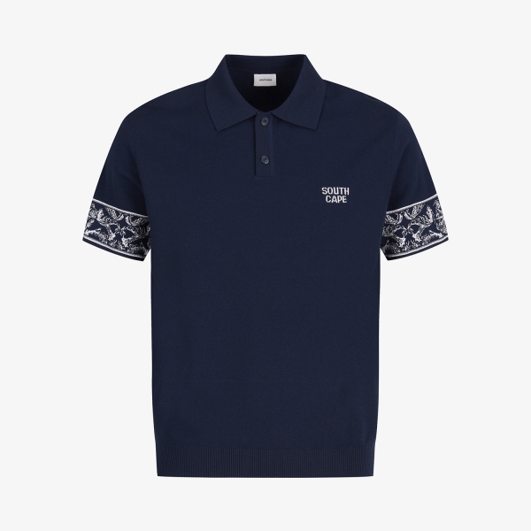 Southcross Sleeve-Pattern Knit Polo_NA