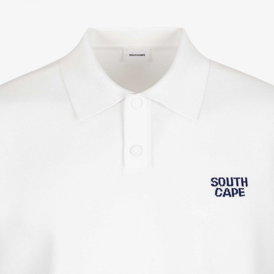 Southcross Sleeve-Pattern Knit Polo_WT