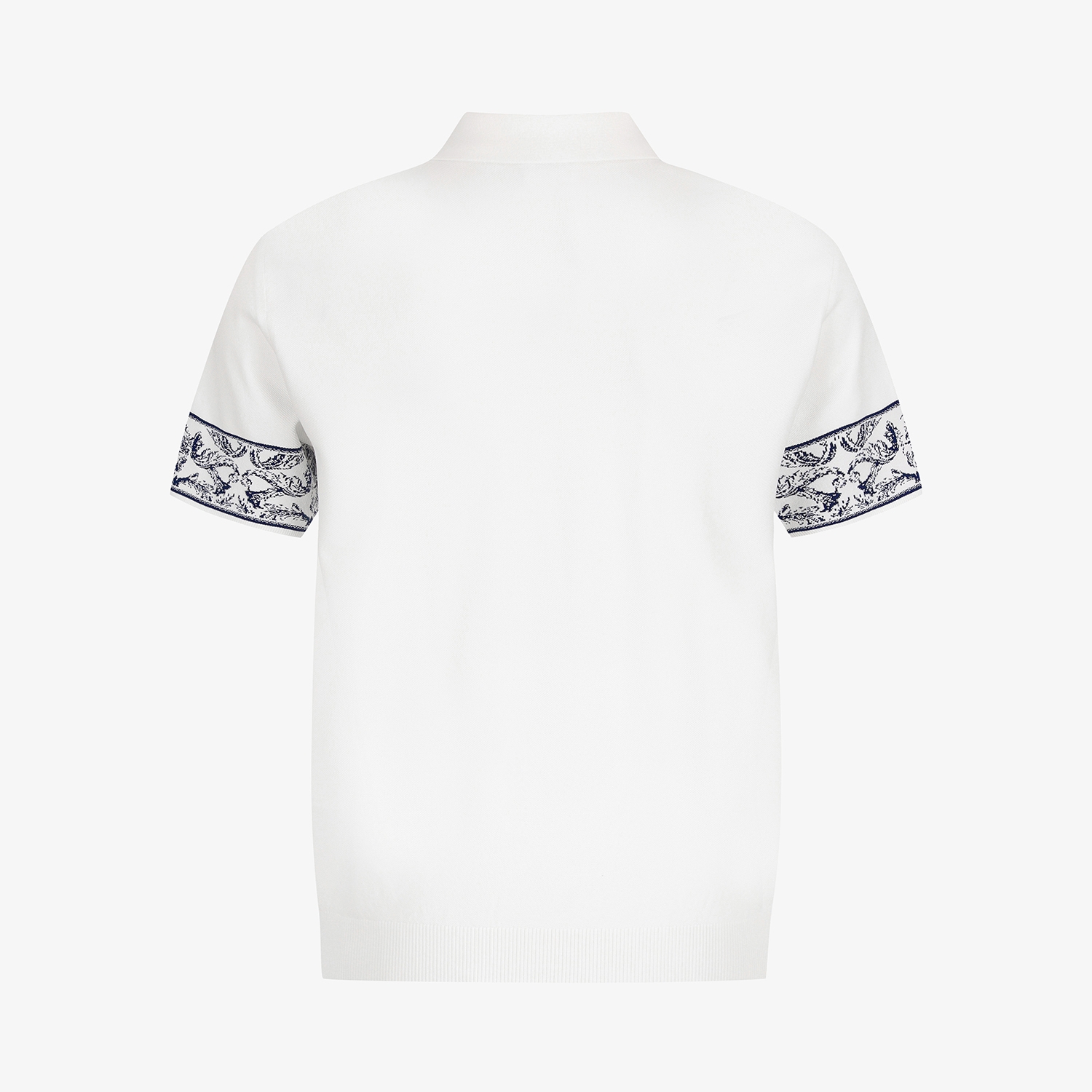 Southcross Sleeve-Pattern Knit Polo_WT