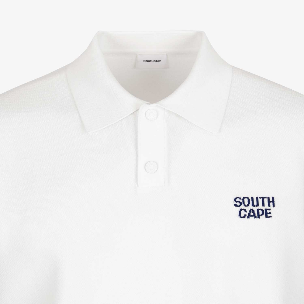 Southcross Sleeve-Pattern Knit Polo_WT