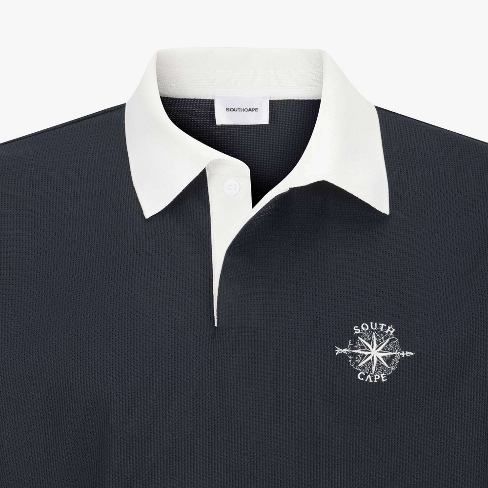 Southcross Color-Block Jersey Collar T-Shirt_DA