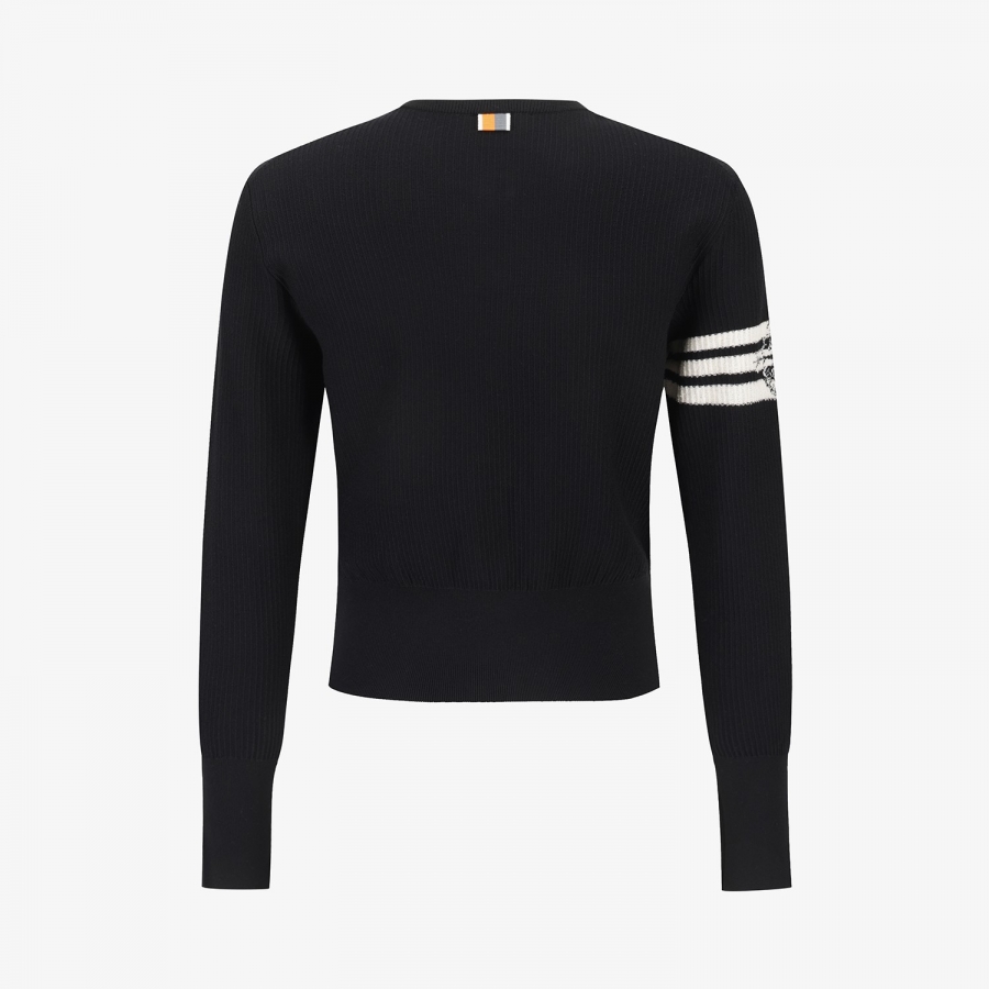 Southcross Round-Neck Knit Cardigan_BK