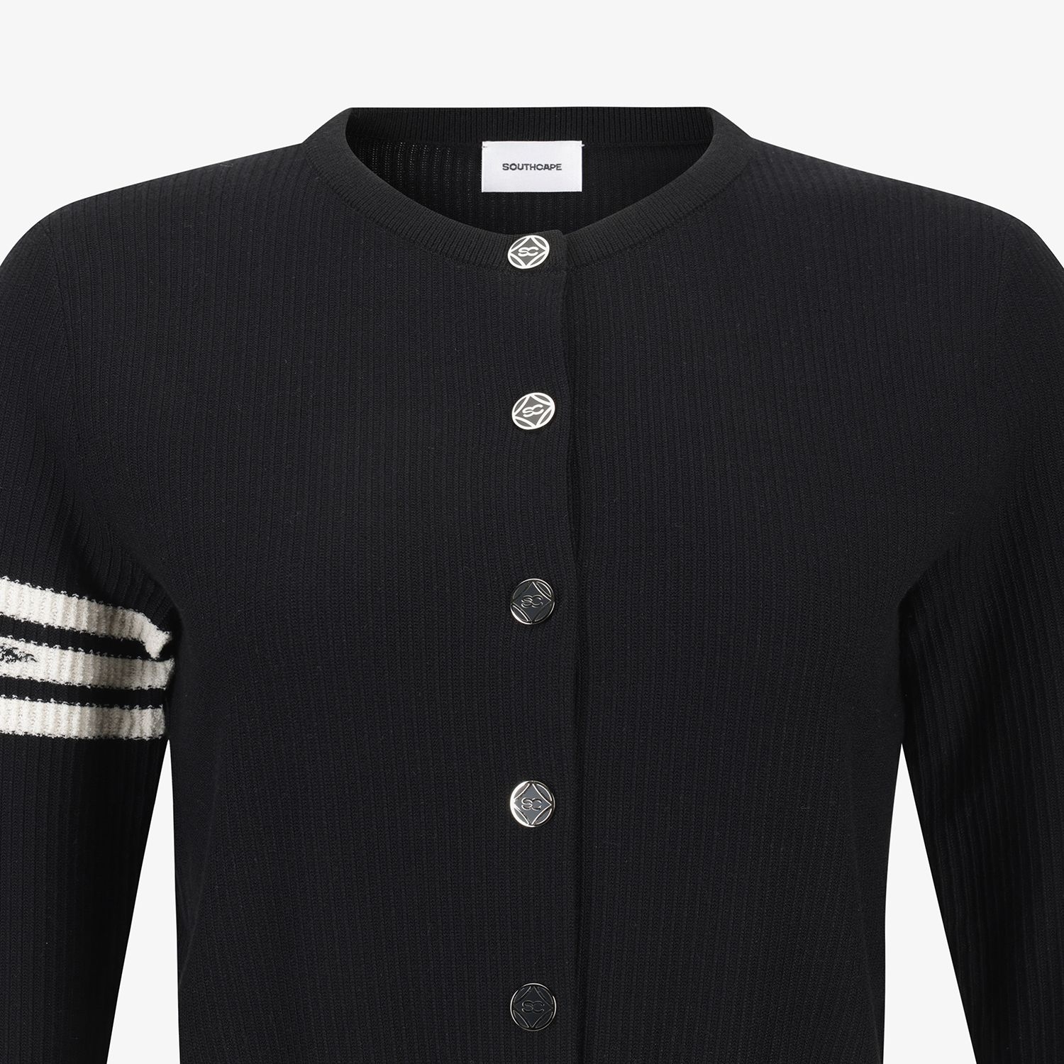 Southcross Round-Neck Knit Cardigan_BK