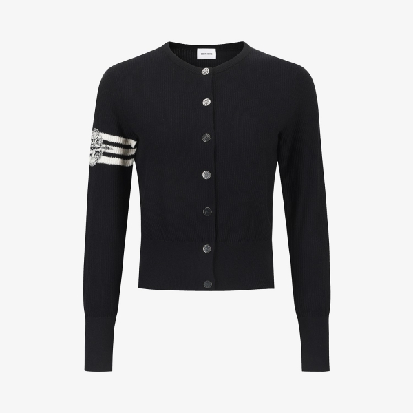 Southcross Round-Neck Knit Cardigan_BK