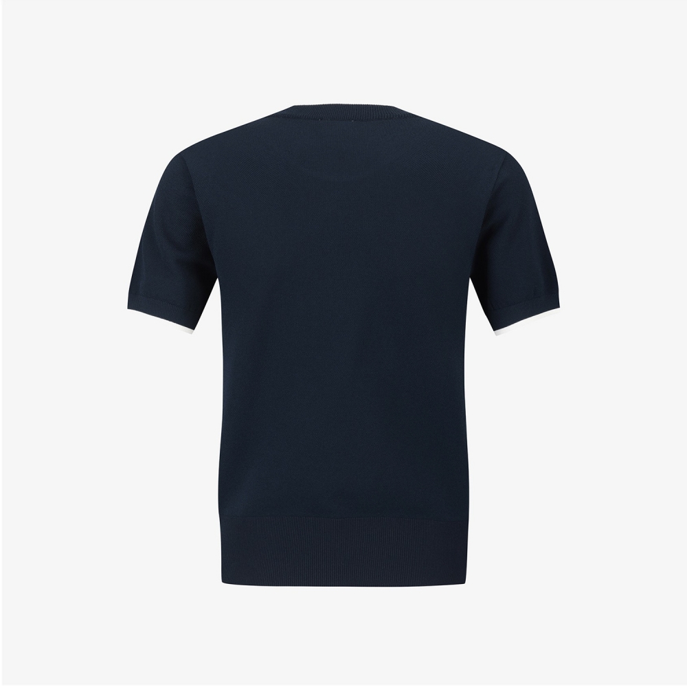 Contrast Round-Neck Knit_NA
