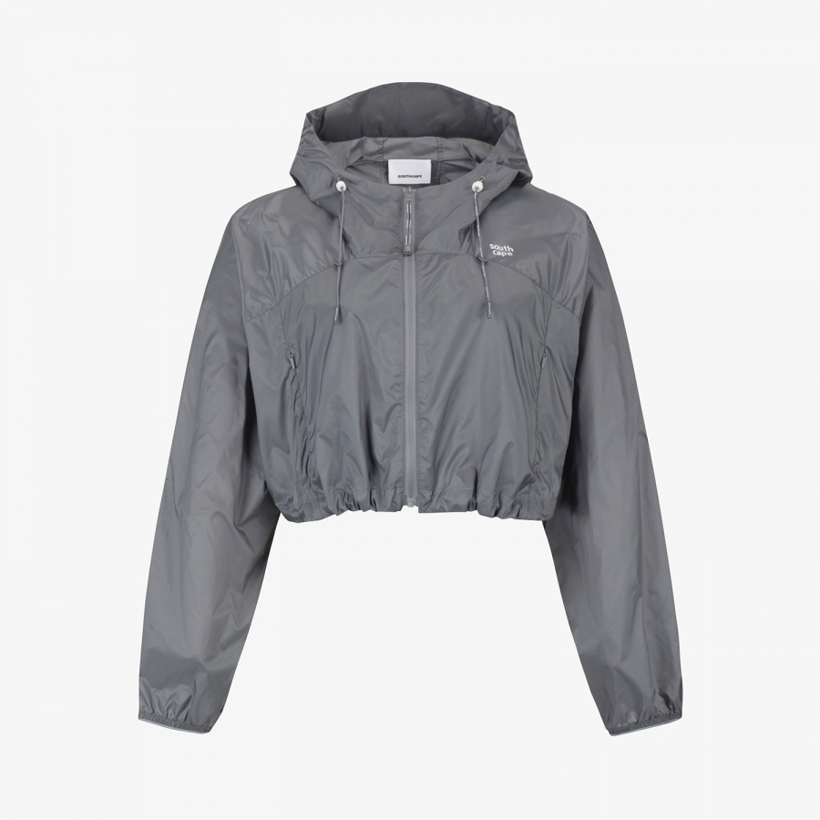 Cropped Hooded Wind Jacket_GY
