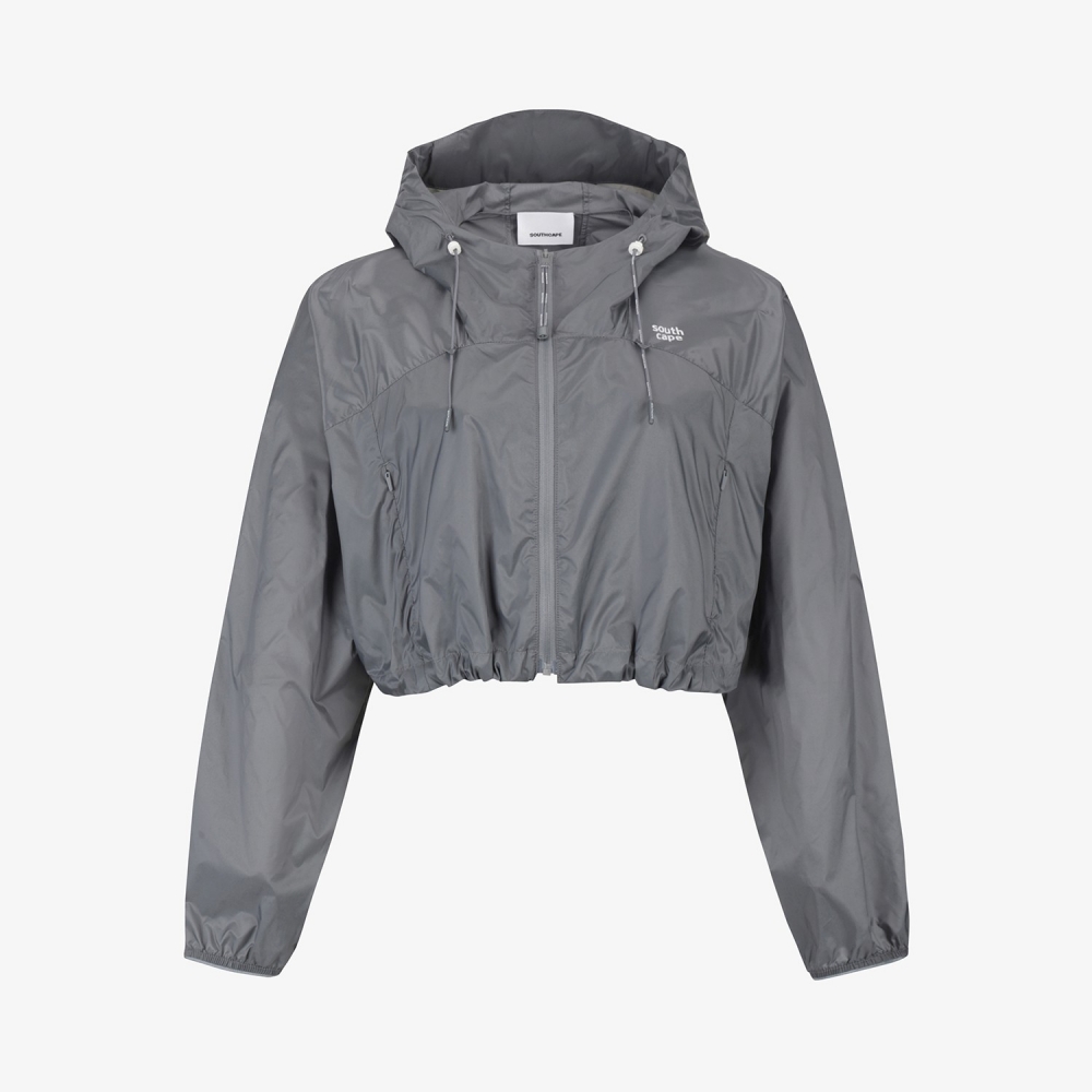 Cropped Hooded Wind Jacket_GY