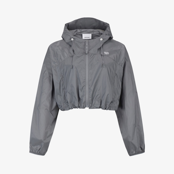 Cropped Hooded Wind Jacket_GY