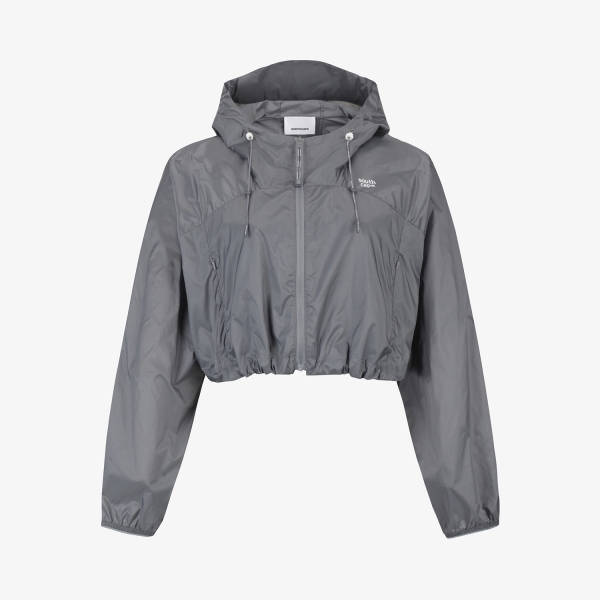 Cropped Hooded Wind Jacket_GY