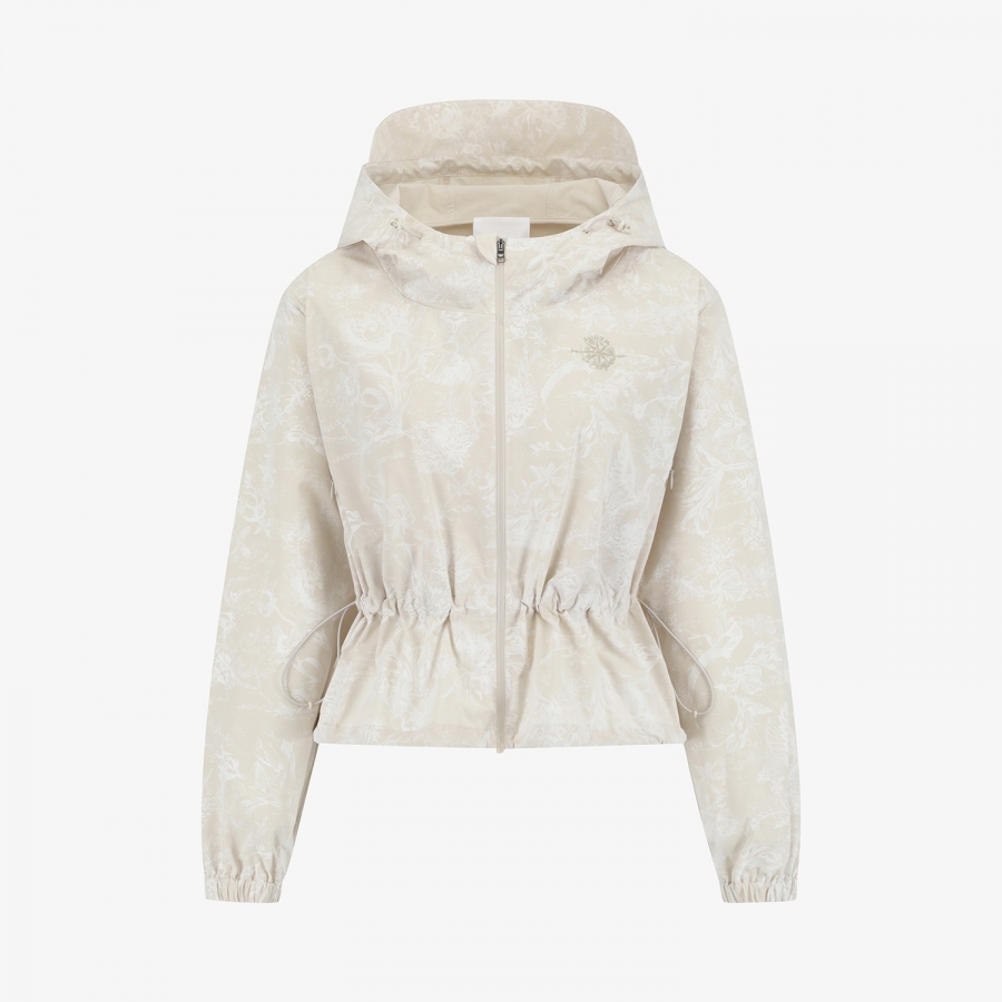 Blossom Pattern Hooded Zip-Up Jumper_LE