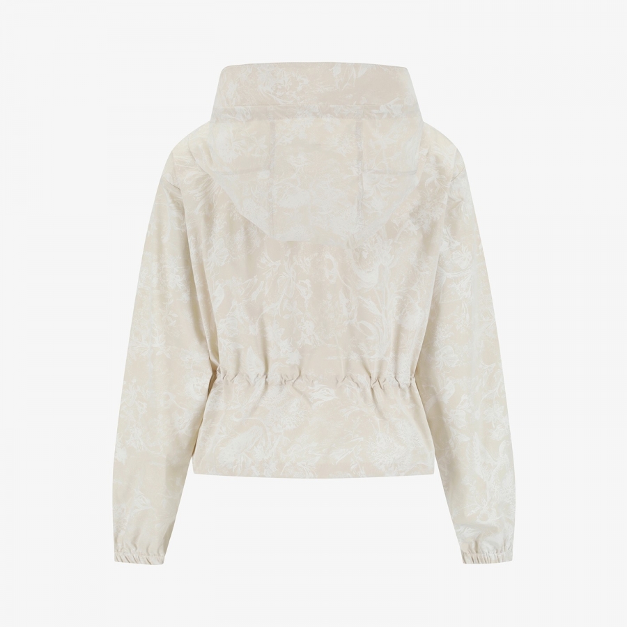 Blossom Pattern Hooded Zip-Up Jumper_LE