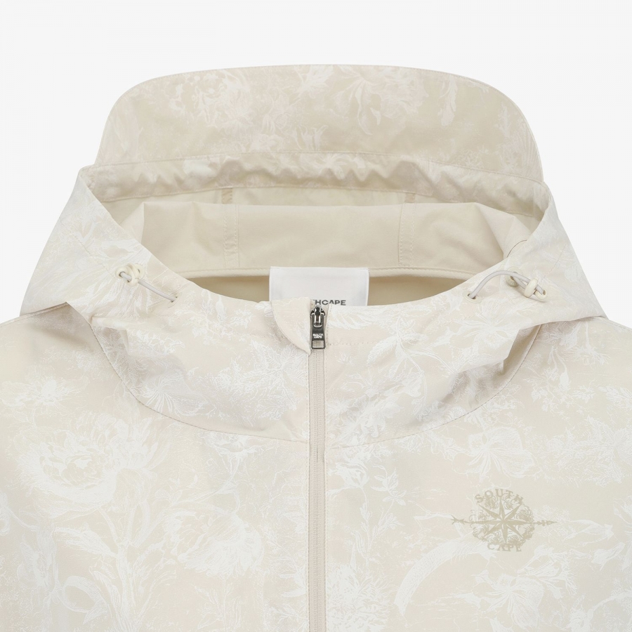 Blossom Pattern Hooded Zip-Up Jumper_LE