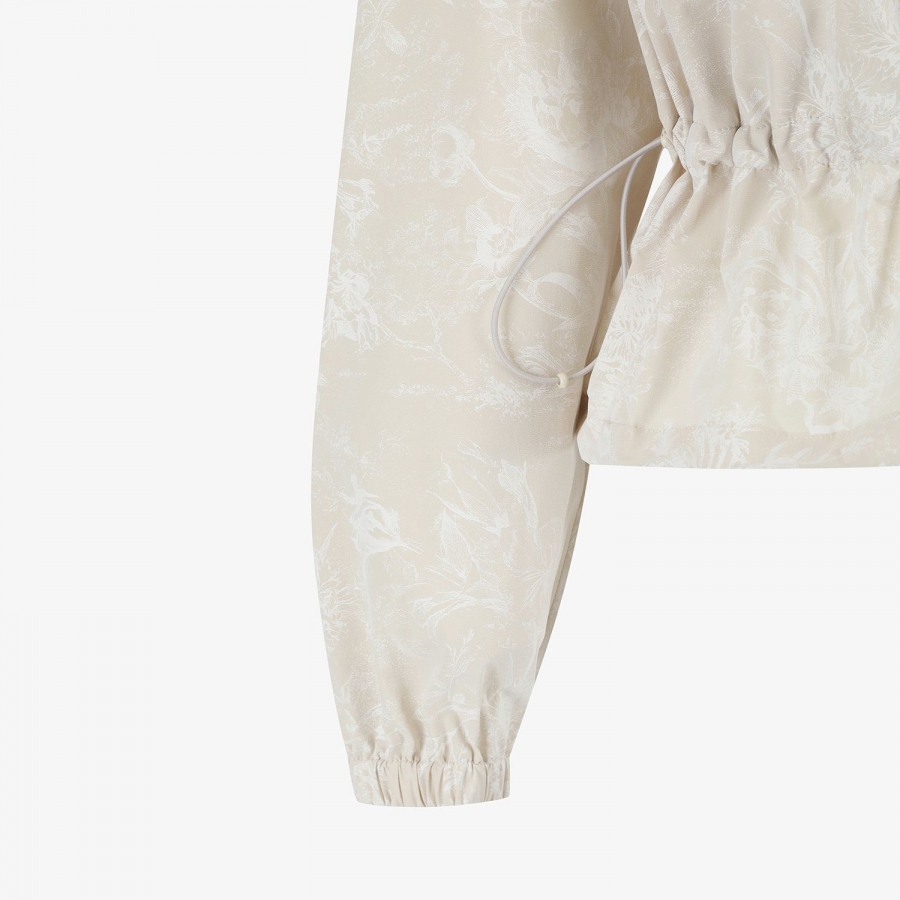 Blossom Pattern Hooded Zip-Up Jumper_LE