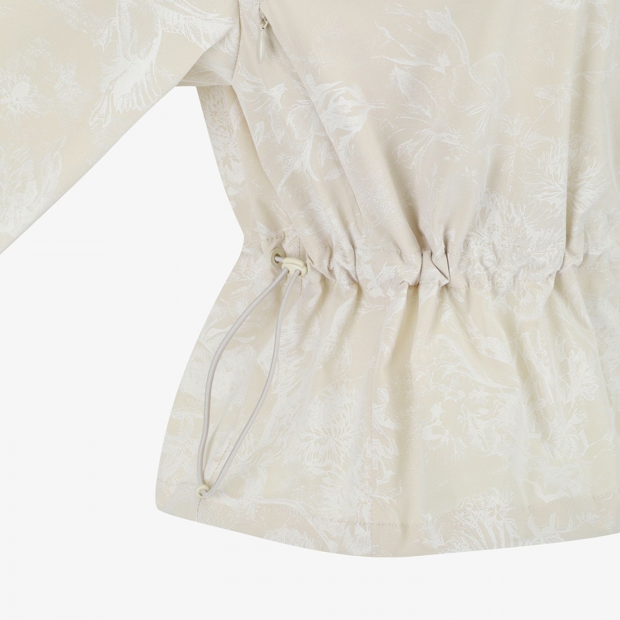 Blossom Pattern Hooded Zip-Up Jumper_LE