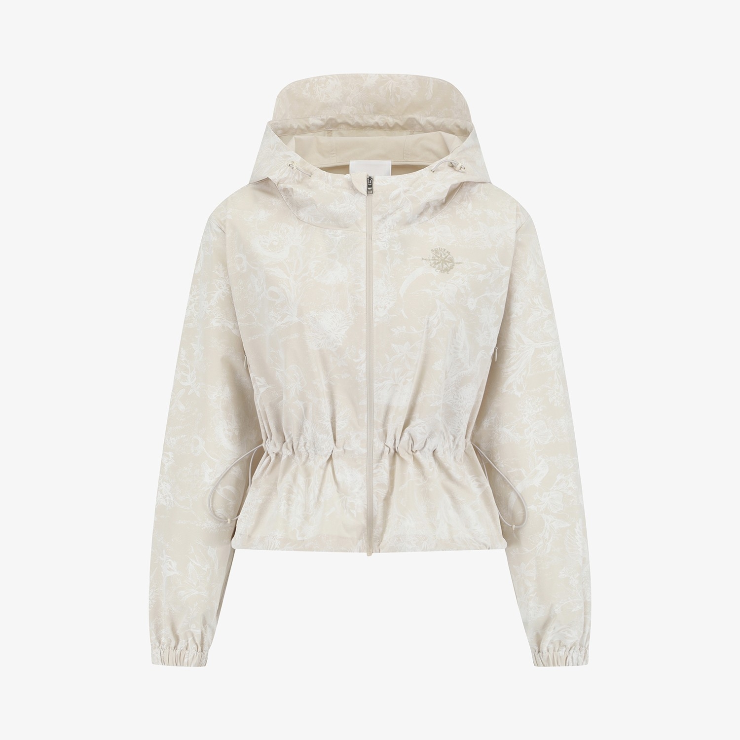 Blossom Pattern Hooded Zip-Up Jumper_LE