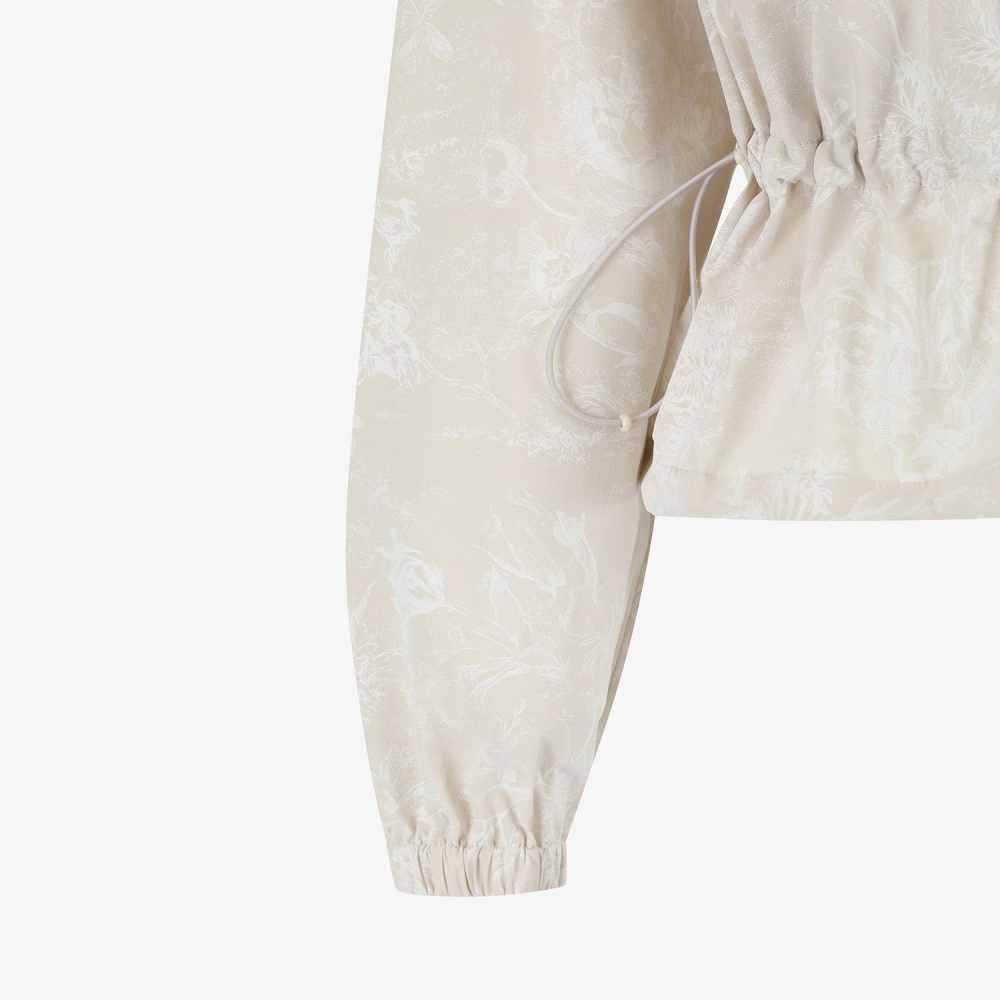 Blossom Pattern Hooded Zip-Up Jumper_LE