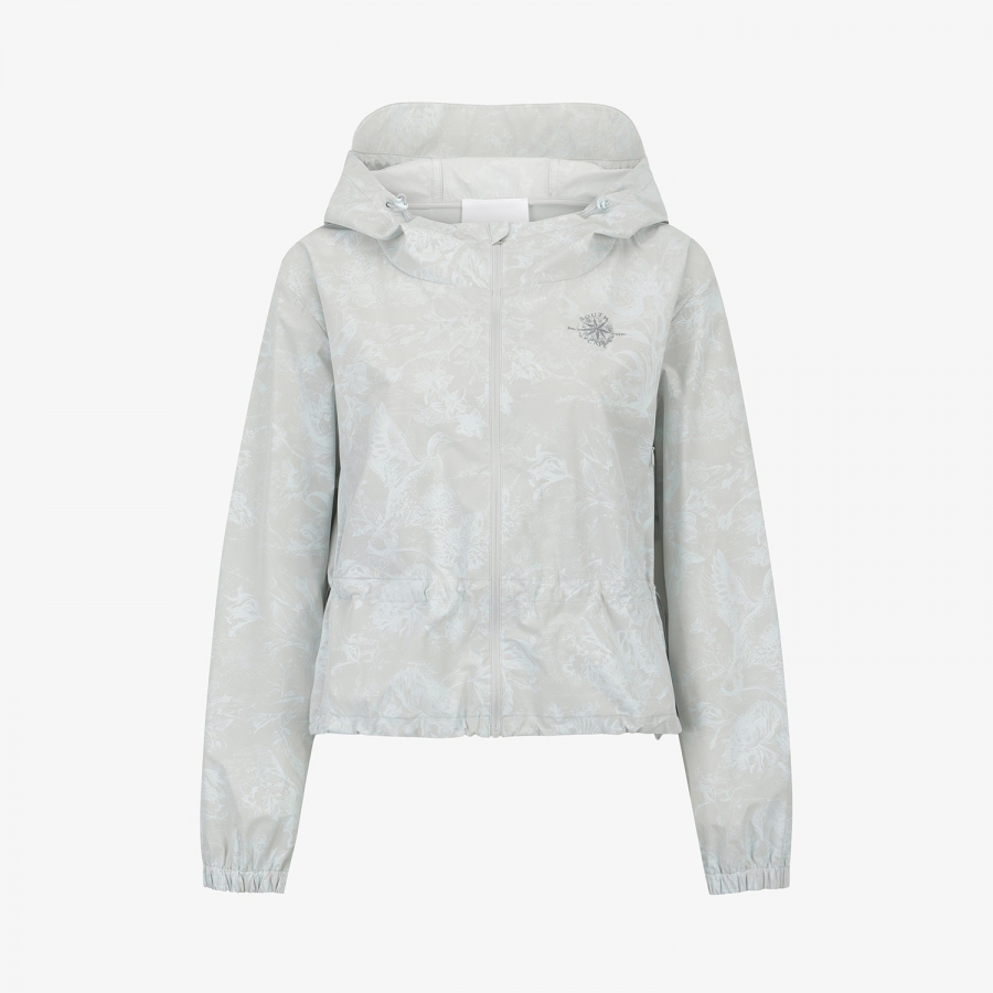 Blossom Pattern Hooded Zip-Up Jumper_LG
