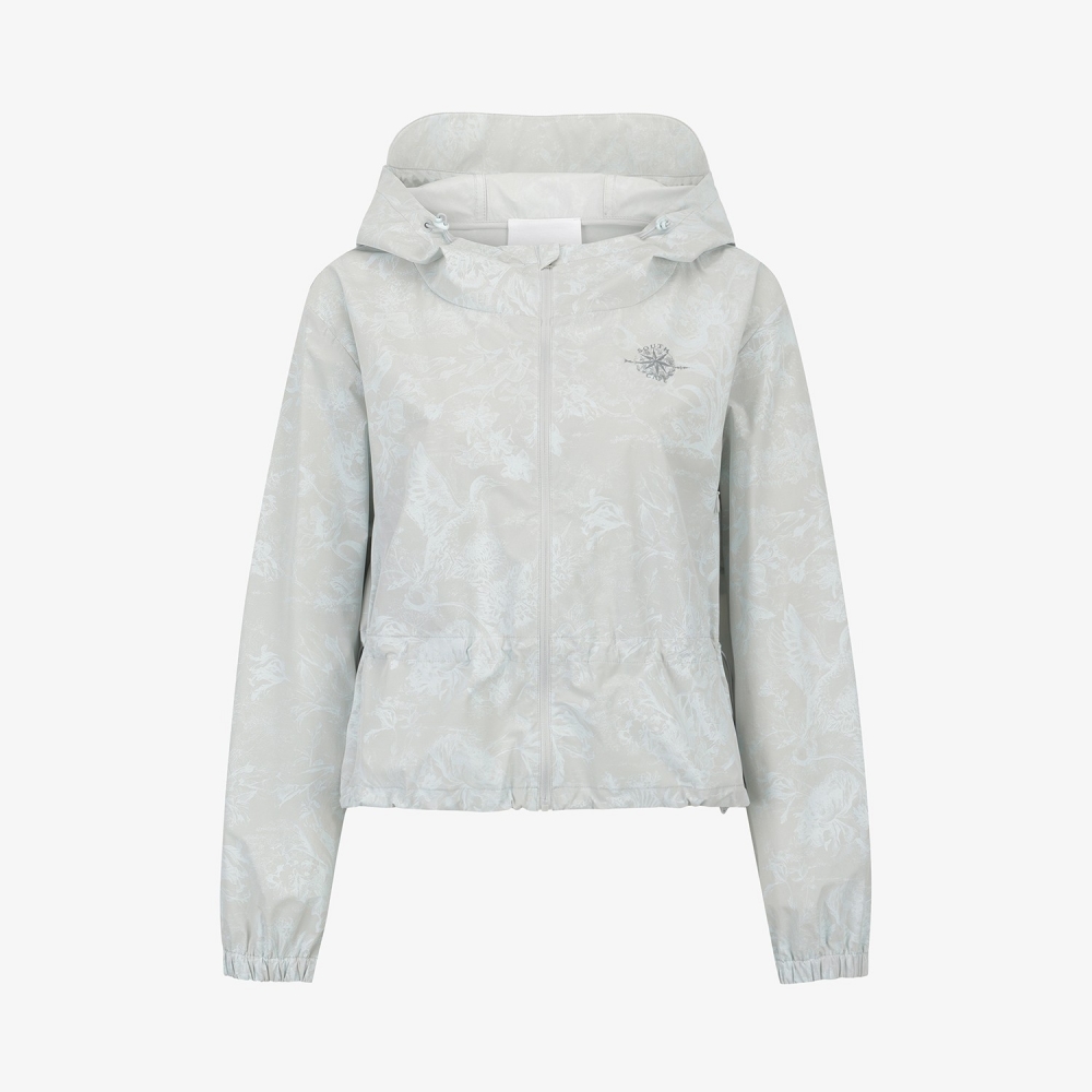 Blossom Pattern Hooded Zip-Up Jumper_LG