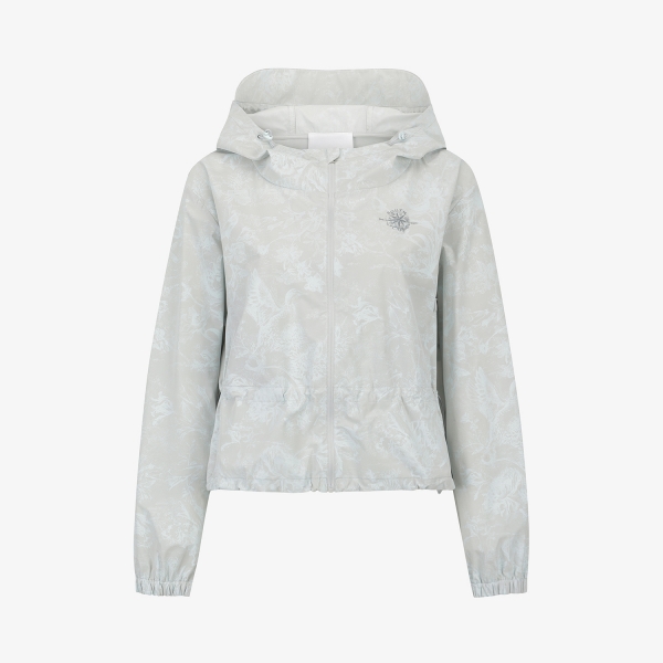 Blossom Pattern Hooded Zip-Up Jumper_LG