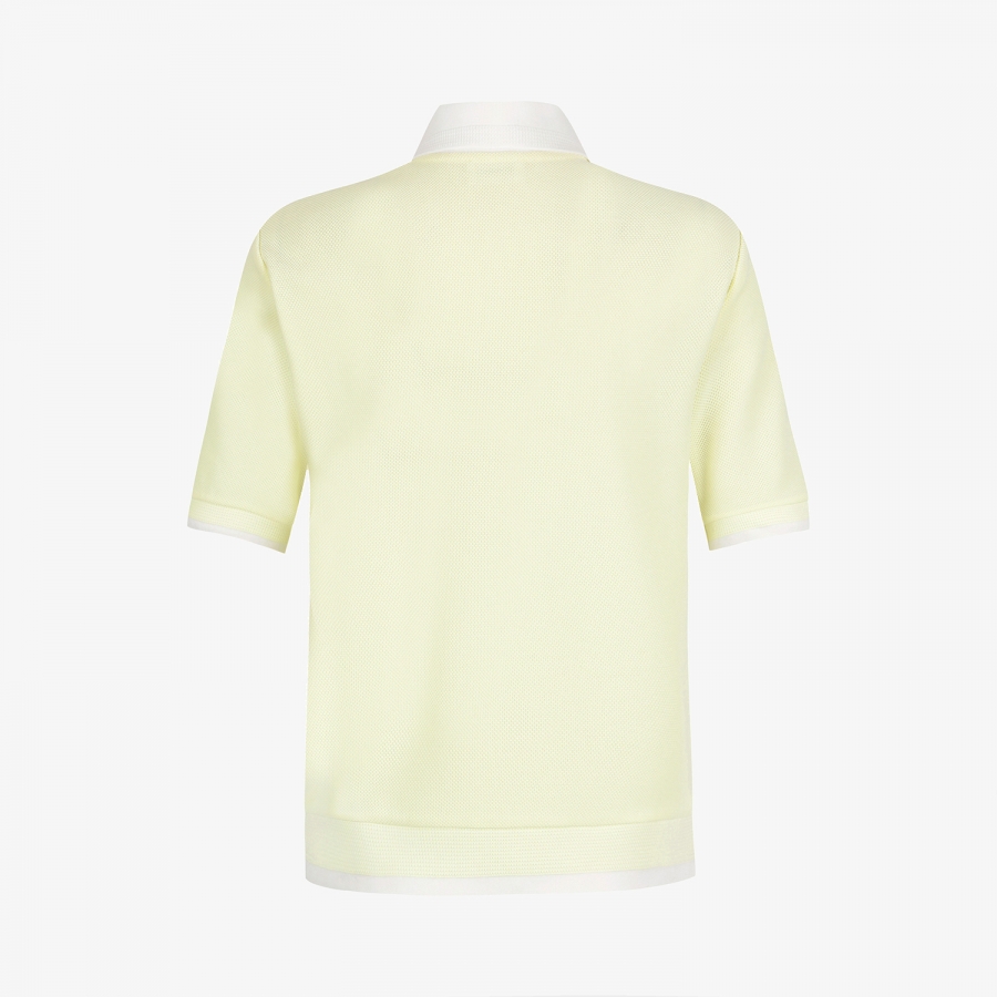 Color-Block Collar Piqu&eacute; Polo Shirt_LY