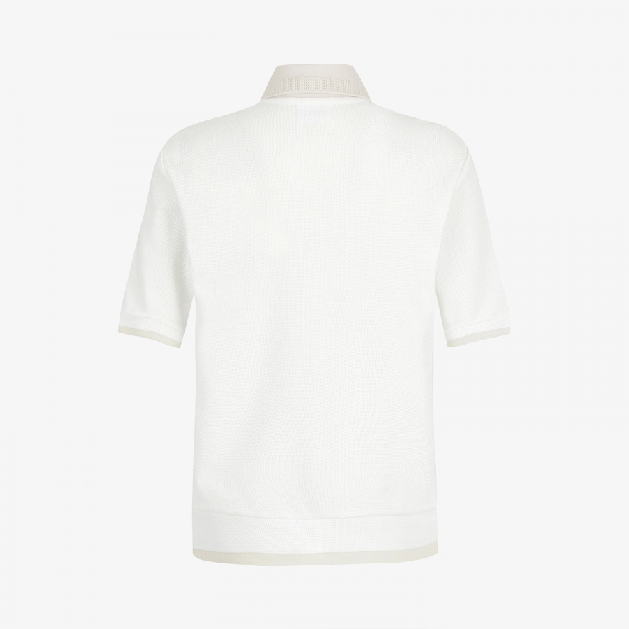 Color-Block Collar Piqu&eacute; Polo Shirt_WT