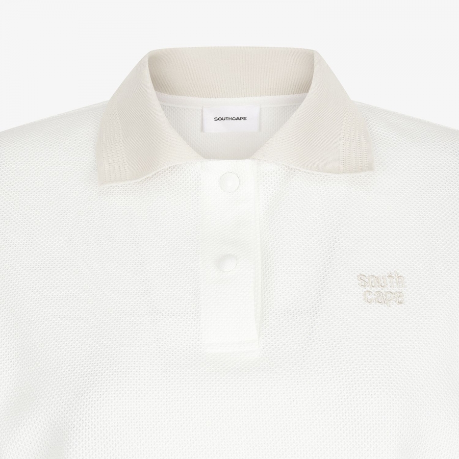Color-Block Collar Piqu&eacute; Polo Shirt_WT
