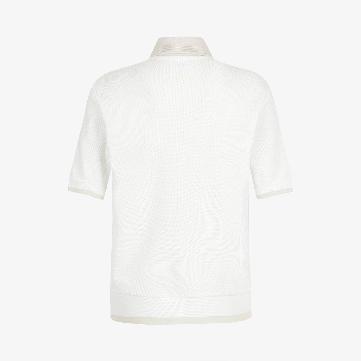 Color-Block Collar Piqu&eacute; Polo Shirt_WT