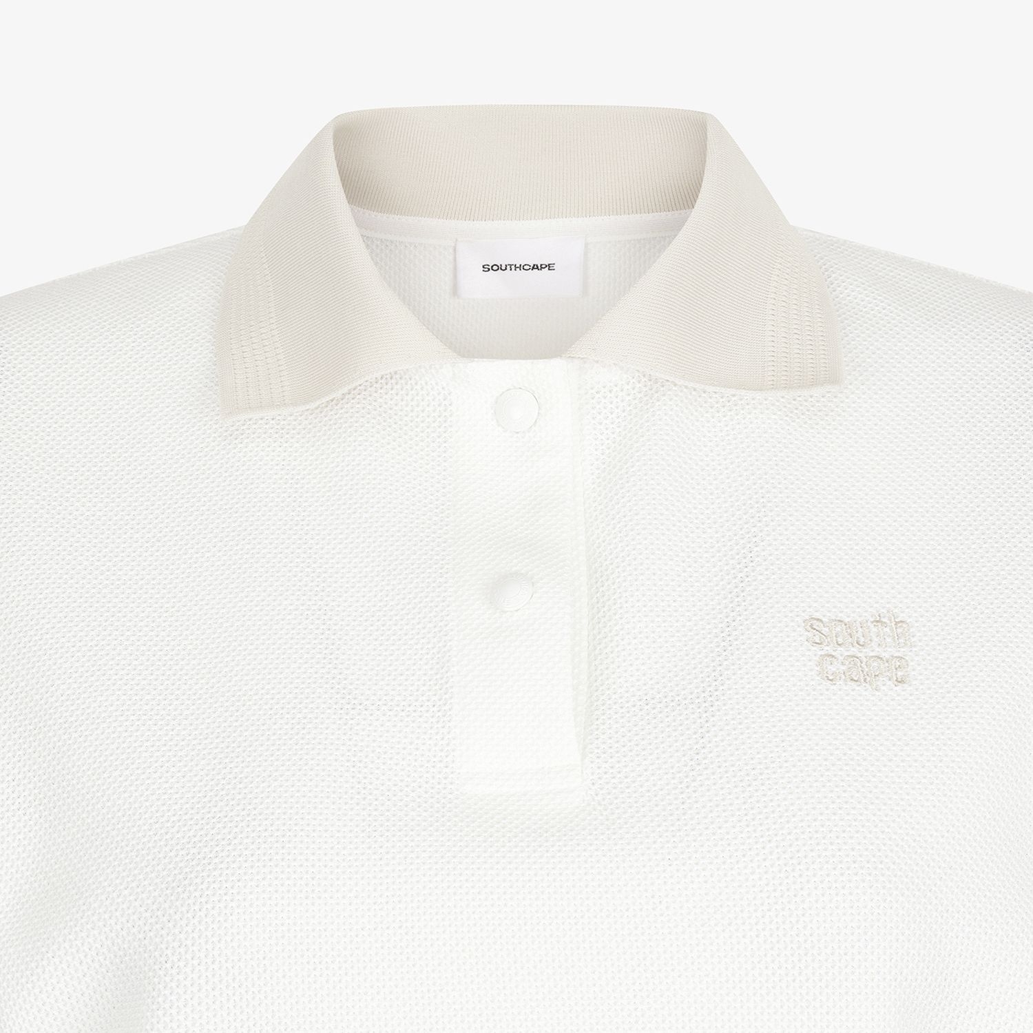Color-Block Collar Piqu&eacute; Polo Shirt_WT