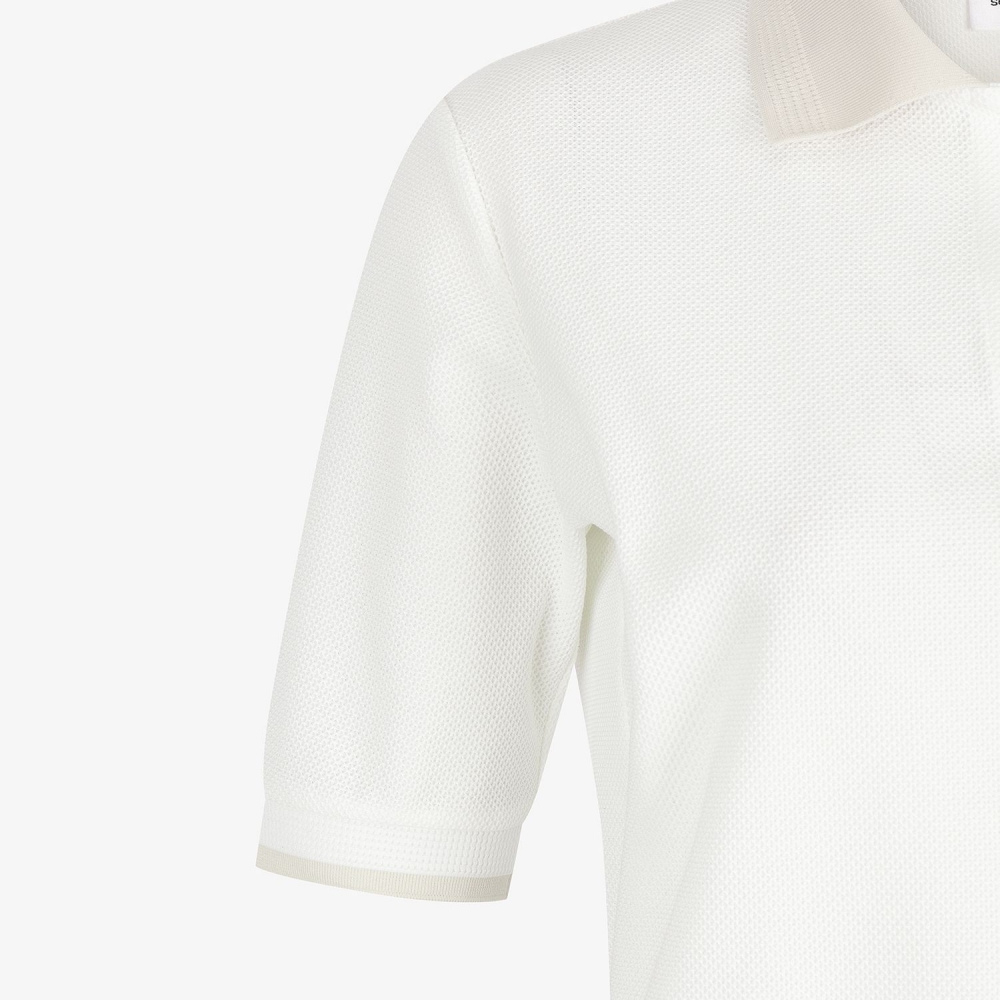 Color-Block Collar Piqu&eacute; Polo Shirt_WT