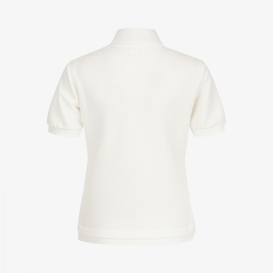 Waffle-Texture Collar T-Shirt_IV