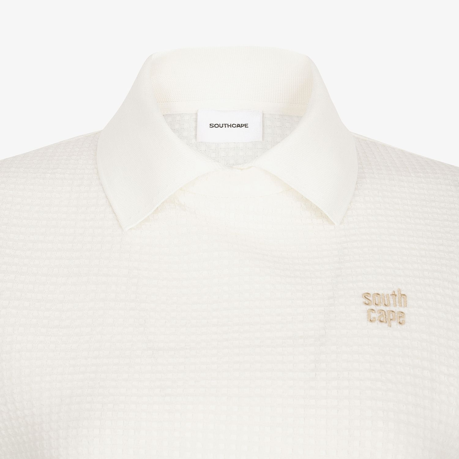 Waffle-Texture Collar T-Shirt_IV