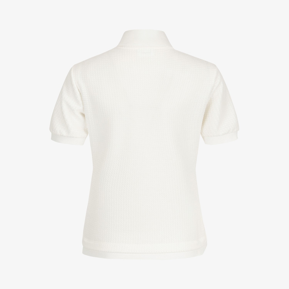 Waffle-Texture Collar T-Shirt_IV