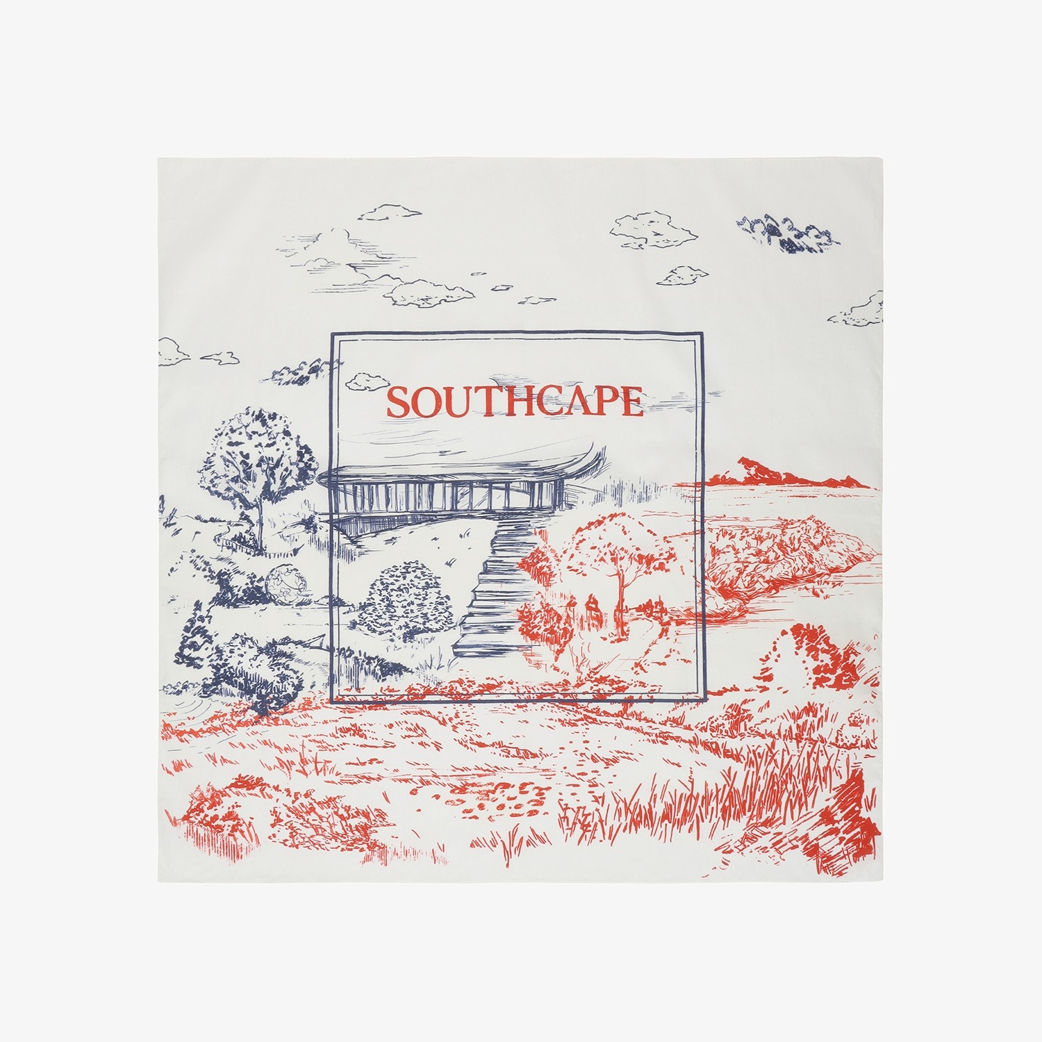 Namhae Heritage Frame Art Scarf_WT