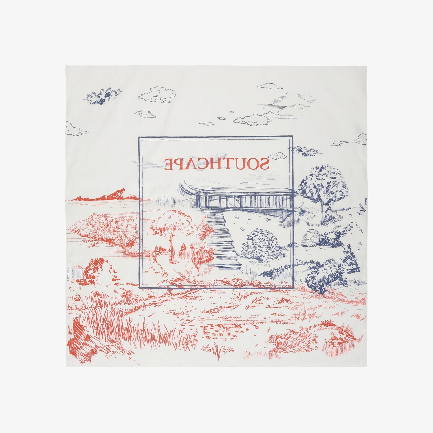 Namhae Heritage Frame Art Scarf_WT