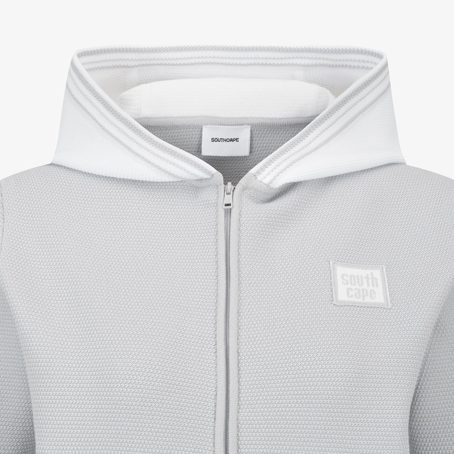 Contrast Logo Hooded Knit Cardigan_LG