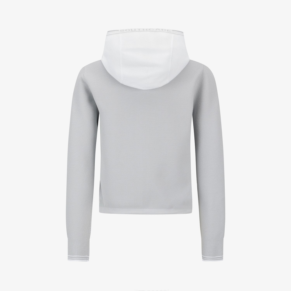 Contrast Logo Hooded Knit Cardigan_LG