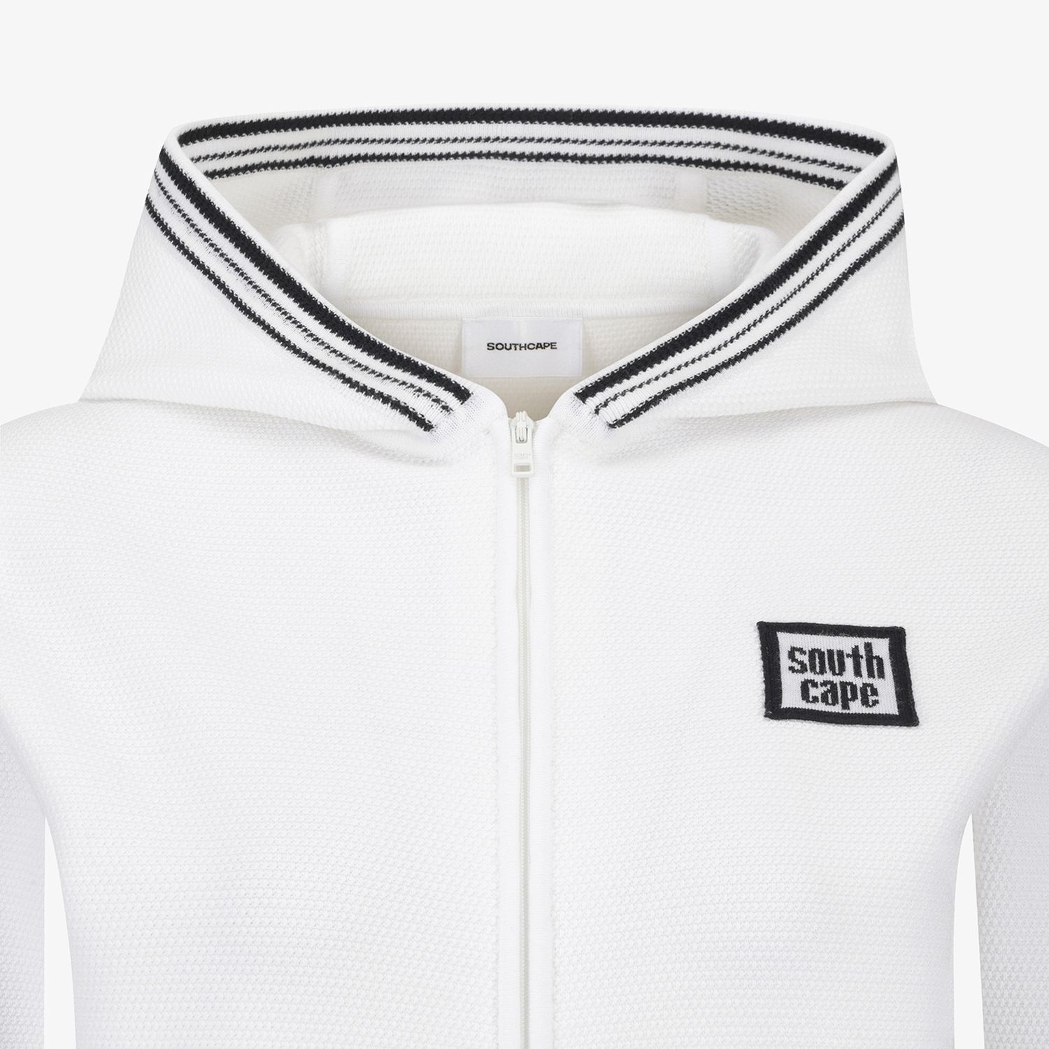 Contrast Logo Hooded Knit Cardigan_WT