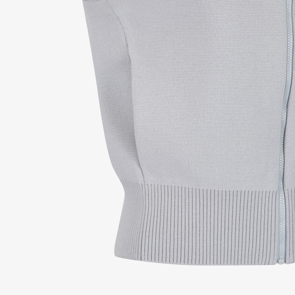 Southcross Wool Half-Neck Zip-Up Knit Vest_GY
