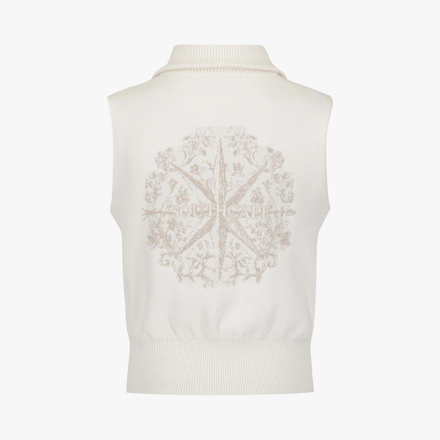 Southcross Wool Half-Neck Zip-Up Knit Vest_IV