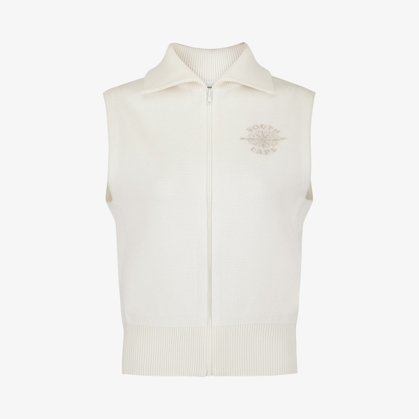 Southcross Wool Half-Neck Zip-Up Knit Vest_IV